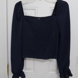 Navy Blue Aqua Blouse